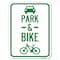 Signmission Park & Ride W/ Bicycle Graphic Heavy-Gauge Aluminum Rust Proof Parking Sign, 18" x 24", A-1824-23499 A-1824-23499 - alternate 1